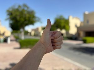 Dubai Villa Guy Thumbs Up