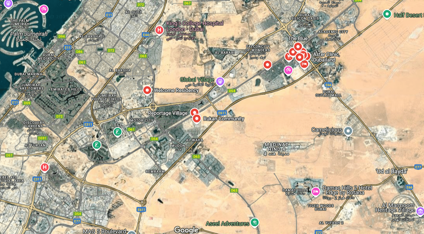 Dubailand Map